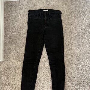 Levi's 720 High Rise Super Skinny Black Jeans W27 L28